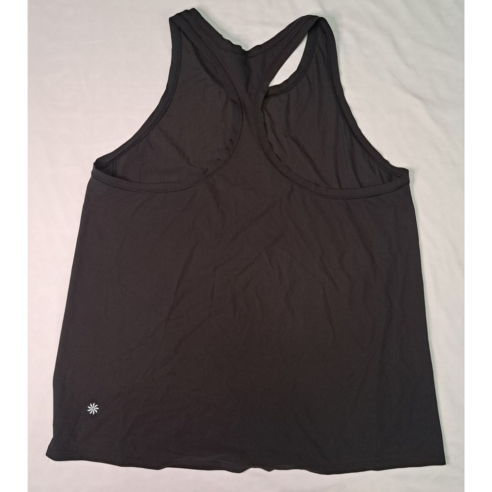 Athleta Women's Black Racerback Tank M Classic Gym Soft Stretchy Comfy Workout - Picture 4 of 6